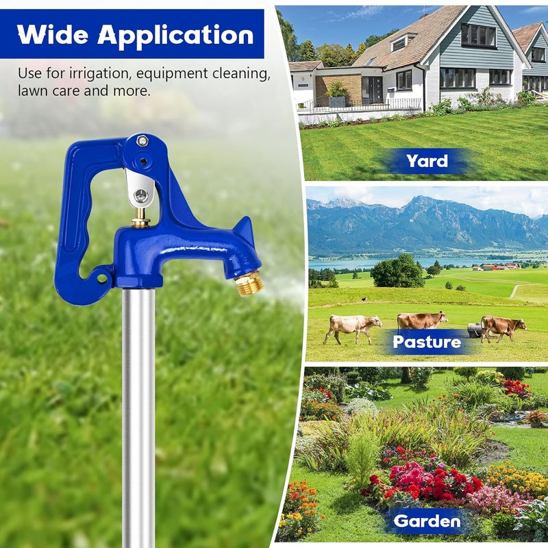 FODACEL 3.25FT Frost Proof Yard Hydrant,Freezeless Frost Free Outdoor Water Hydrant,3/4" Pipe Connection,Total Length 3.25ft,12’’Bury Depth,for Yard, Garden, Pasture Irrigation,Reliable Water Supply - Image 5
